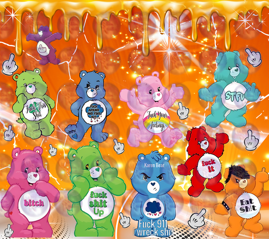 Don't F* Care  Care Bears Digital PNG Design