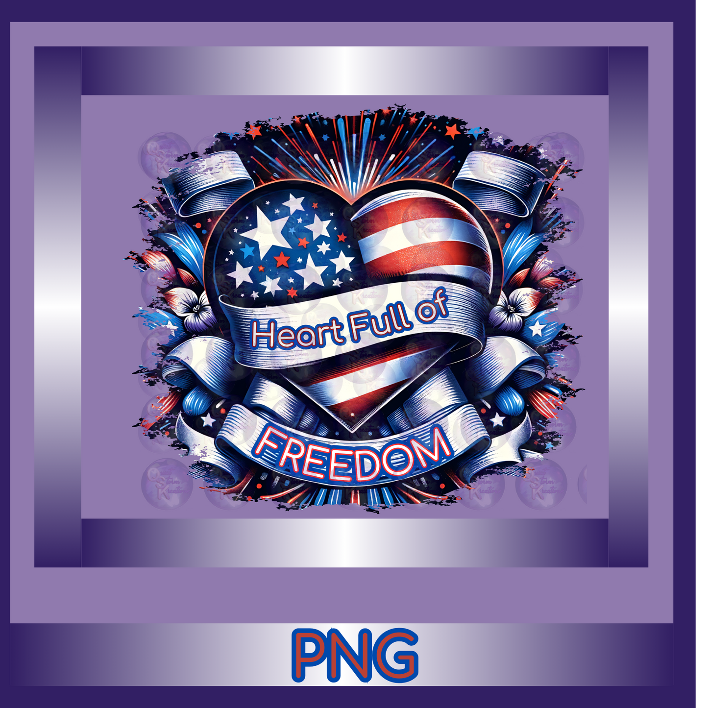 HEART FULL OF FREEDOM DIGITAL PNG